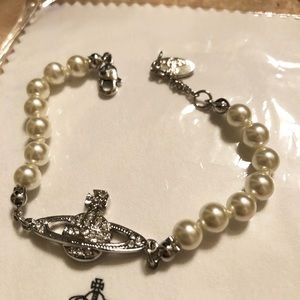 Vivienne westwood pearl bracelet sliver